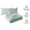 7 Piece Reversible Bed in a Bag Comforter Set with Sheets, Black, Queen