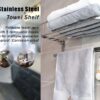 Towel Rack for Bathroom Towel Holder for Bathroom Wall Mounted,Black Towel Bar Storage