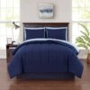 7 Piece Reversible Bed in a Bag Comforter Set with Sheets, Black, Queen