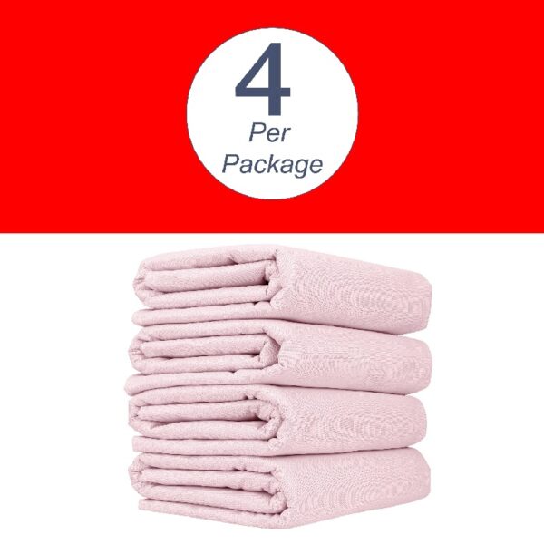 Reusable Washable Underpads - Pack of 4 Large Bed Pads with Waterproof Backing, 34