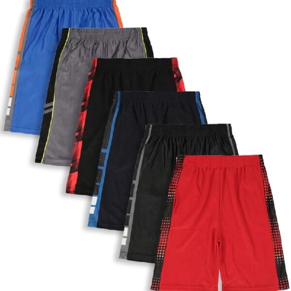 Cookie's Boys' 6-Pack Athletic Shorts With Pockets - red/multi, 14 - 16 (Big Boys)