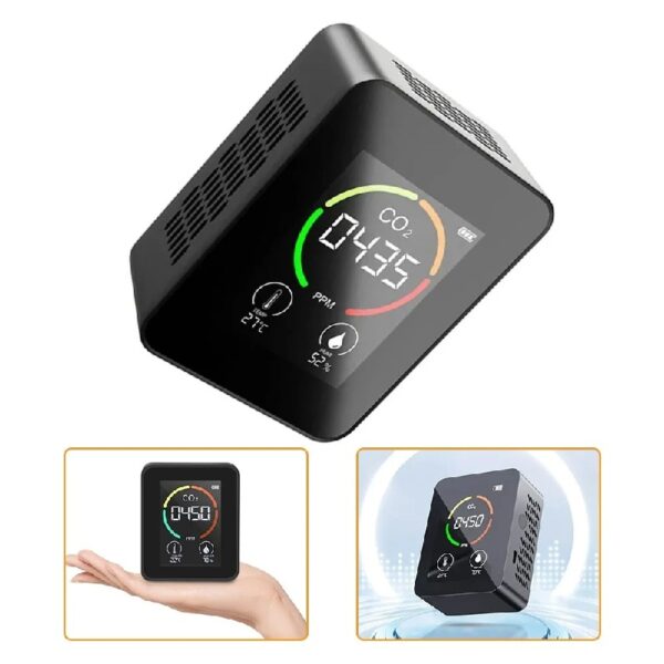3-in-1 Air Quality Monitor Temp Moisture 400-5000PPM Carbon Dioxide Detector