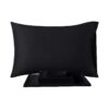 7 Piece Reversible Bed in a Bag Comforter Set with Sheets, Black, Queen