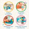 Sweet Sprinkles Ice Cream Plastic Set with 40+ Multicolor Pieces, Toddler and Preschool Play Food Toys