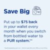 PLUS Faucet Mount Water Filtration System, Horizontal, Black/Chrome, PFM200B