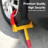 Heavy Duty Trailer Lock Wheel Clamp, Universal Security Tire Lock, Adjustable Anti Theft Lock for Trailers SUV Boats ATVs Motorcycles Golf Cart