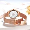 Women Watch Fashion Rose Gold Diamond Analog Quartz Female Watch for Women Luxury Dress Ladies Stainless Steel Luminous Waterproof Date Wrist Watches Green Dial