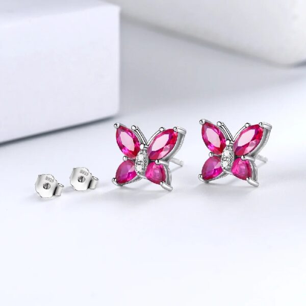 Purple Butterfly Jewelry Amethyst February Birthstone Jewelry Set Fine Necklace/Earrings 925 Sterling Silver Women Birthday Mother's Day Gifts
