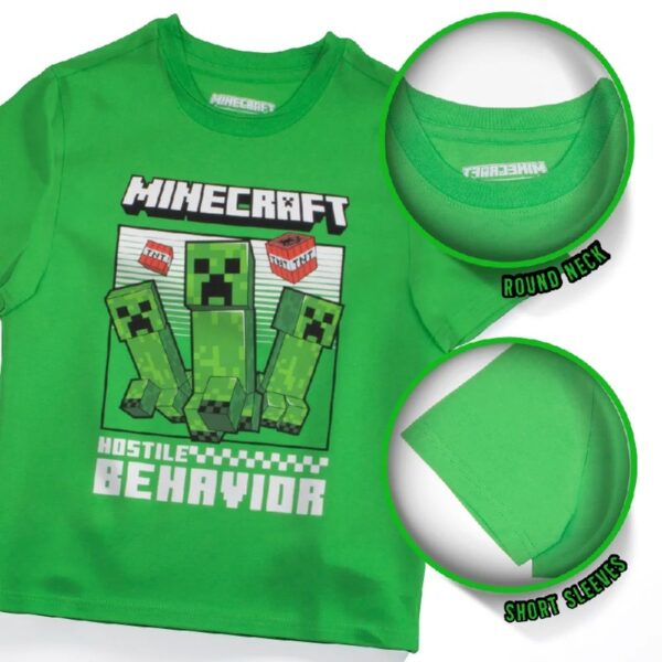 Creeper Boys 3-Piece Set - Short Sleeve Graphic T-Shirt, Shorts & Socks - Complete Summer Outfit for Kids (Sizes 4-16)