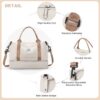 35d0f5e38c484830ba5fb32d0176a051 Weekender Bags for Women, Travel Duffel Bags with Shoe Compartment,Personal Item Travel Bag for Airlines, Carry on Overnight Tote Bag for women,Beige&Brown