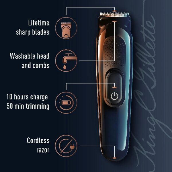 King C. Beard Trimmer for Men, Cordless Rechargeable Electric Razor