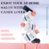 Candy Lover Gel Nail Polish Kit with UV LED Lamp, 12 Colors Cute Lady Gel Polish Starter Kit, All-in-One Quick Dry Soak Off Nail Gel Manicure Kit with DIY Tools Valentine Gift for Women