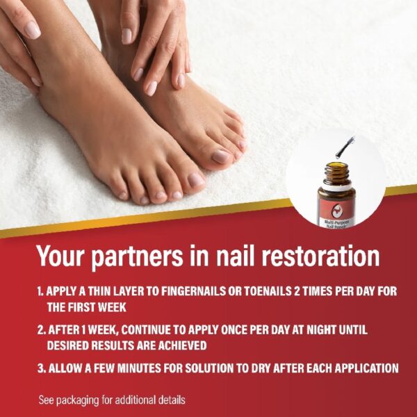 Multi-Purpose Nail Repair, Nail Solution for Discolored and Damaged Nails, 0.43 oz