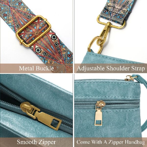 Hobo Bags for Women Crossbody Handbags Guitar Strap Shoulder Bucket Bag Vegan Leather Purse Trendy Boho Tote Purses