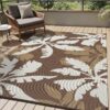 Outdoor Rug Carpet 5'x8' Waterproof Reversible Patio Rug Portable Indoor Outdoor Rug Plastic Straw Rug for Beach RV Camping Garden Picnic Deck Backyard Porch Decor Black