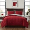 7 Piece Reversible Bed in a Bag Comforter Set with Sheets, Black, Queen
