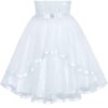 Flower Girls Dress Blue Belted Wedding Party Bridesmaid 12