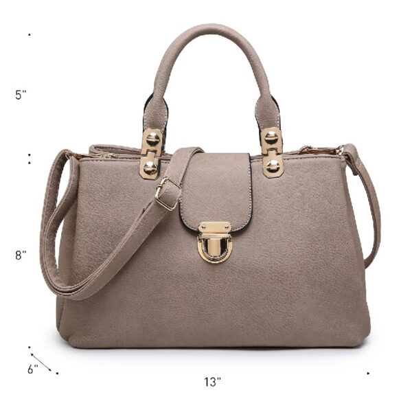 Women Satchel Handbags Top Handle Purse Medium Tote Bag Vegan Leather Shoulder Bag