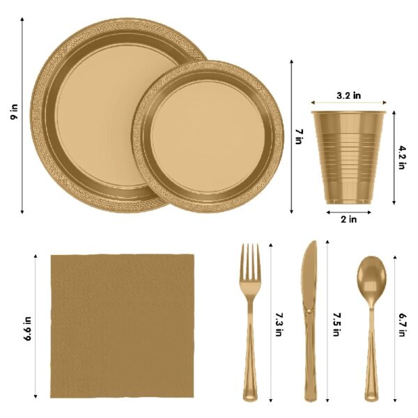 Exquisite 350 Piece Easter Plastic Disposable Party Plates & Dinnerware Combo Set