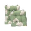 Outdoor Patio Cushion, Rocking Chair Cushion Set, Tufted Pads, Set of Upper and Lower with Ties Pack of 2 (2 Sets) - Back 21