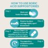 Feminine Health Boric Acid Vaginal Suppositories for Women's Health, 72 Count