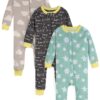 Brand Gender Neutral Footless Unionsuits, 3-Pack, Sizes 0/3 Months - 5T