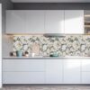 Beige Floral Contact Wallpaper 17.7 in x 236 in Peel and Stick Wallpaper Self-adhesive Removable Wall Paper for Home Decor Bedroom Livingroom Kitchen Wall Fabric and Furniture Renovation