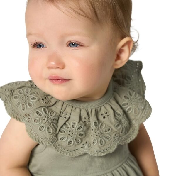 By Gerber Baby Girl Bubble Romper with Flutter Sleeves, Sizes 0/3 Months - 24 Months