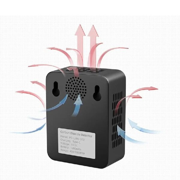 3-in-1 Air Quality Monitor Temp Moisture 400-5000PPM Carbon Dioxide Detector