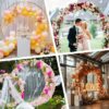 TINANA Round Balloon Arch Kit with Accessories, 7.2 Feet Balloon Hoop Stand, Gold Metal Balloon Circle Frame