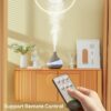 550ml Essential Oil Diffuser, Upgraded Oil Diffuser for Large Room, Cool Mist Humidifier Air Diffuser with Remote Control 4 Timer Setting 14 Color Lights Waterless Auto Shut-Off