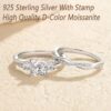 1 Carat Wedding Ring Sets Infinity Band Princess Sterling Silver Rings for Women CZ Size 7