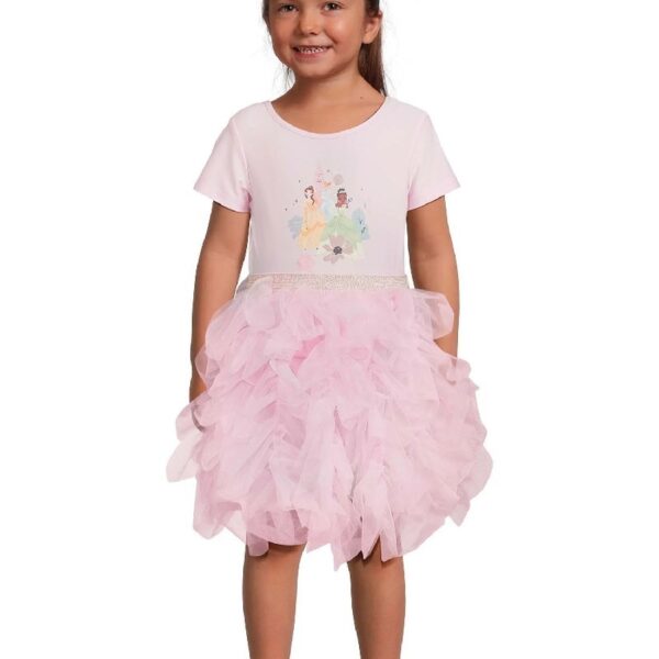 Disney Frozen Toddler Girl Short Sleeve Tutu Dress, Sizes 12M-5T