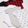 Short Sleeve Bodysuits, 5-Pack, Newborn- 24 Months