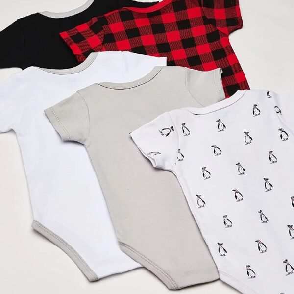 Short Sleeve Bodysuits, 5-Pack, Newborn- 24 Months