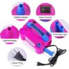 Lolynie Electric Balloon Pump, Portable Electric Balloon Blower Machine Balloon Air Pump Dual Nozzle Rose Red 110V 600W Balloon Inflator For Party Decorations