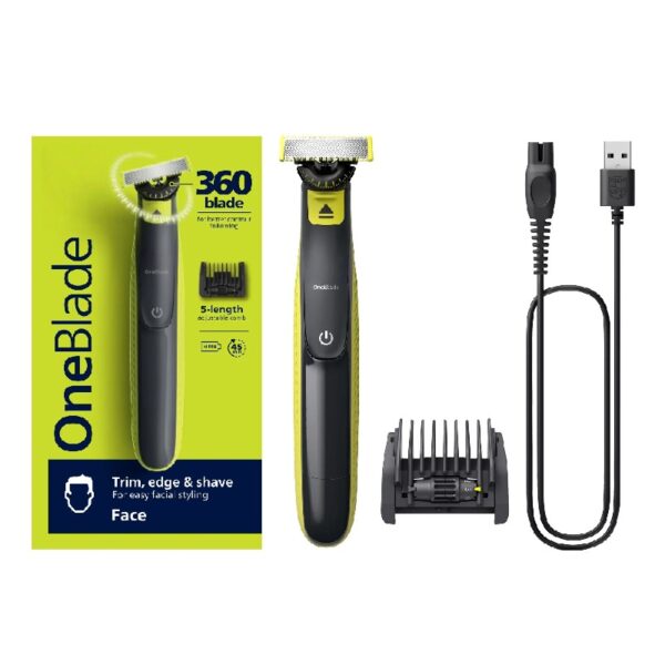 Oneblade 360 Face Hybrid Electric Trimmer and Shaver, QP2724/70