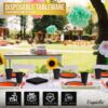 Exquisite 350 Piece Easter Plastic Disposable Party Plates & Dinnerware Combo Set
