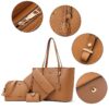 Sendfen Handbags for Women Shoulder Bags Tote Satchel Hobo 4pcs Purse Set