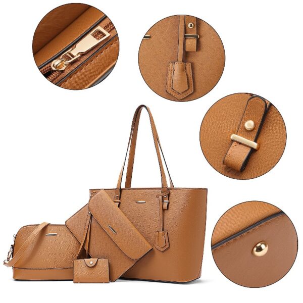 Sendfen Handbags for Women Shoulder Bags Tote Satchel Hobo 4pcs Purse Set