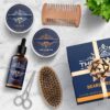 Beard Care Kit, Beard Grooming & Trimming Kit for Men Care, Beard Oil & Balm, Beard Wash Soap, Mustache Scissors, Beard Comb & Brush