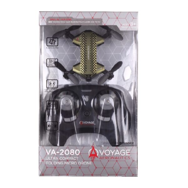 VA-2080 Compact Micro Drone- Color Green- 4 inches- 8 years and older