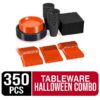 Exquisite 350 Piece Easter Plastic Disposable Party Plates & Dinnerware Combo Set
