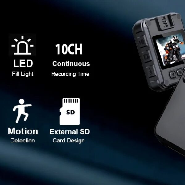 Police Body Cameras with Audio and Video Recording, Body Mounted Video Camera Built-in 64GB, Personal Wearable Cam with 2.0” Screen, Night Vision, IP65, for Police Law Enforcement, Security(No Wifi)
