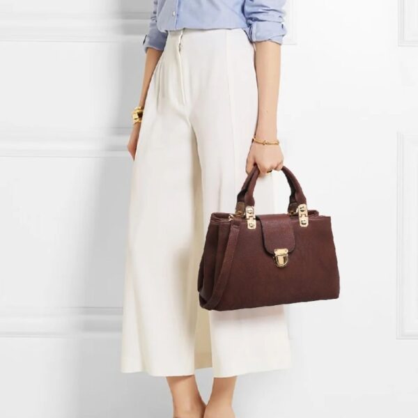 Women Satchel Handbags Top Handle Purse Medium Tote Bag Vegan Leather Shoulder Bag