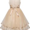 Flower Girls Dress Blue Belted Wedding Party Bridesmaid 12