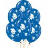 PMU Graduation Balloons 11 Inch PartyTex Premium Emerald Green with All-Over Print White Grad Caps-Confetti and Streamers Pkg/100