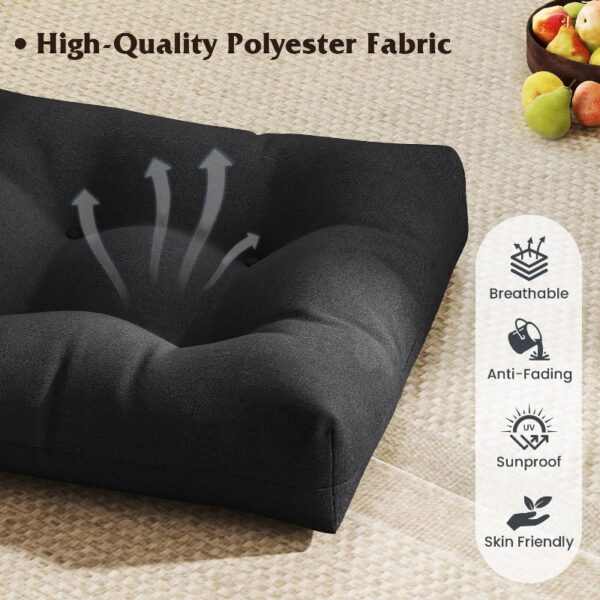 2 PCS 21'' x 21'' Patio Chair Seat Cushion Pads Indoor/Outdoor Turquoise
