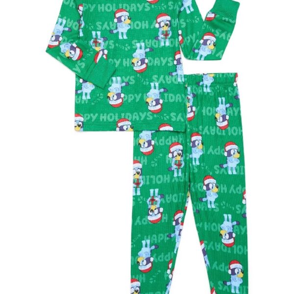 Character Toddler Christmas Snug Fit Top and Pants, 2-Piece Pajama Set, Sizes 12M-5T