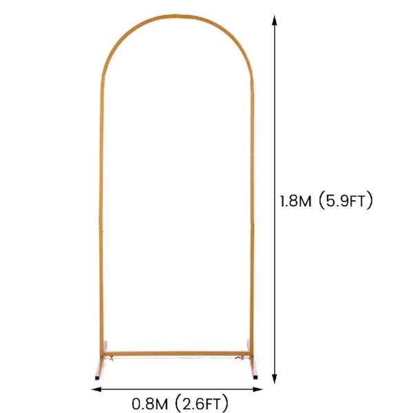 Garfans 7.9FT Wedding Arch  for Birthday Decoration Round Backdrop Stand Circle Balloon Arch Frame Halloween Christmas Parties Garland Stand White
